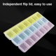 thumbnail image 3 of Caja de almacenamiento Likrtyny para decoración de uñas 21/35 rejillas embutido en tela, 3 of 8