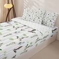 thumbnail image 3 of Homewish Watercolor Mallard Duck Zipper Queen Comforter Set with Fitted Sheet and 2 Pillowcases,Flying Wild Nature Zipper Bedding Set For Boys,Reversible,4pcs, 3 of 7