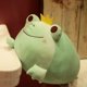 thumbnail image 1 of RV Juguete de almohada de rana de peluche suave, animal de peluche, muñeco de peluche de rana con corona linda, verde (35 cm) oso de fresa Electrónica, 1 of 5
