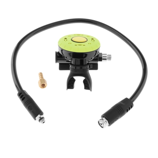 Buceo profesional Regulador de buceo Segunda etapa Boquilla de silicona ajustable Octopus Hookah Set para accesorios de buceo Equipo de repuesto , Verde Sunnimix regulador de buceo