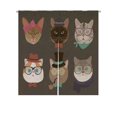 thumbnail image 1 of EREHome Ensemble de Chats hipster de Différentes Races Japonais Noren Rideau Porte Porte Porte Fenêtre de Traitement Rideaux de Lin de Coton Taille de Rideau 85x90, 1 of 1