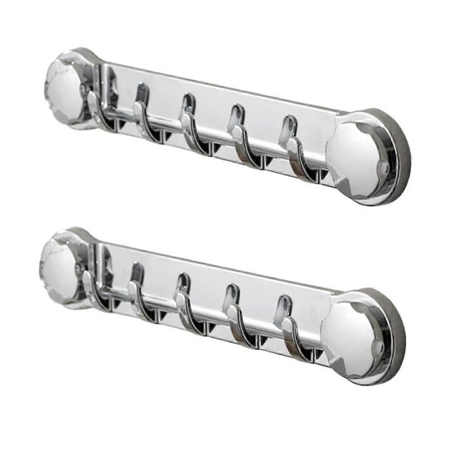 2PCS Multifunctional Bathroom Wall Hooks, Suction Cup Hooks Wall Mounted Towel Hooks, Bathroom Towel Holder Shower Hooks