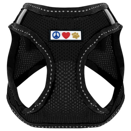 UPC: 0850003242392 | Pawtitas Adjustable Mesh Reflective Dog Harness XL Black