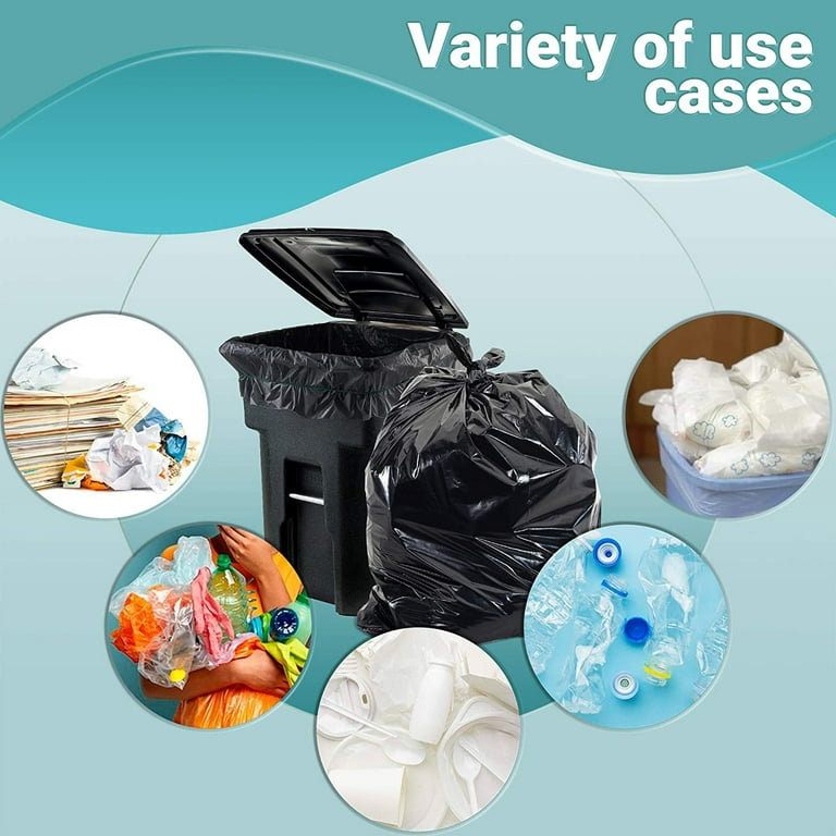 38in x 58in Black Garbage Bags - Direct Paper Supply