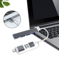 thumbnail image 1 of NARABB Mini Type-c Hub Extensions, 4 Port USB 3.0 Hub, 2.0 Hub, Type-c Adapter Station, Slim Portable Data Hub, Type-c Splitter Aluminum, 1 of 7
