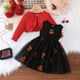 thumbnail image 2 of Odeerbi 9M-4Y Niñas Outfits de Verano Floral Tank Vestido Con Bolero Shrugs Set de Dos Piezas Princesa de Manga Larga Cardigan Tulle Vestido Set, 2 of 7