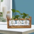 thumbnail image 4 of Maceta, Florero Madera Natural Fácil De Usar Para Flores Para La Oficina Para El Hogar Para La Sala De Estar ANGGREK 3 botellas en forma de corazón, 4 of 8