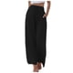 thumbnail image 1 of Pantalones palazzo de lino de cintura alta y pierna ancha para mujer - Pantalones de playa con cordón - Tallas S-3XL, 1 of 5