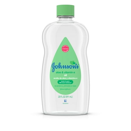 Johnson's Baby Oil with Aloe Vera & Vitamin E, 20 fl.