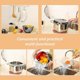 thumbnail image 3 of Stainless Steel Strainer Pasta Drainer Pasta Strainer Tool Inline Handle Pot Strainer - DD01, 3 of 4