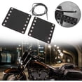 thumbnail image 3 of ZOUSSIQI 2Pcs Motorcycle Leather Handlebar Hand Grip Covers with Strap Motorcycle Heated Grip Pads Modification Accessories (Black) CA919-29465, 3 of 9