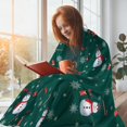 thumbnail image 6 of Christmas Blankets Christmas Snowman Santa Claus Throw Blankets Green Holiday Christmas Fleece Blanket Soft, Plush, Warm Winter Throw Blankets for Couch, Bed, Sofa 60"X50", 6 of 6