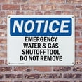thumbnail image 4 of (2 Pack) Emergency Water And Gas Shutoff Tool Do Not Remove OSHA Notice Sign, 4 of 8