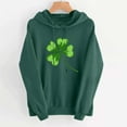 thumbnail image 5 of Chandails à Capuchon pour Femmes de la Saint-Patrick 2026 à Manches Longues avec Graphique de Trèfle et Poches, 5 of 5