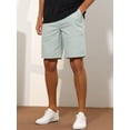 thumbnail image 2 of Unique Bargains Men's Striped Dress Shorts Regular Fit Business Chino Shorts 28 Gray, 2 of 6