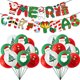 thumbnail image 1 of Billuyoard Globos de látex de 12 pulgadas para fiesta temática navideña con decoraciones de pancartas, decoración navideña de Año Nuevo 2022 para el Kits de decoración para fiestas Billuyoard HA008288-00, 1 of 6