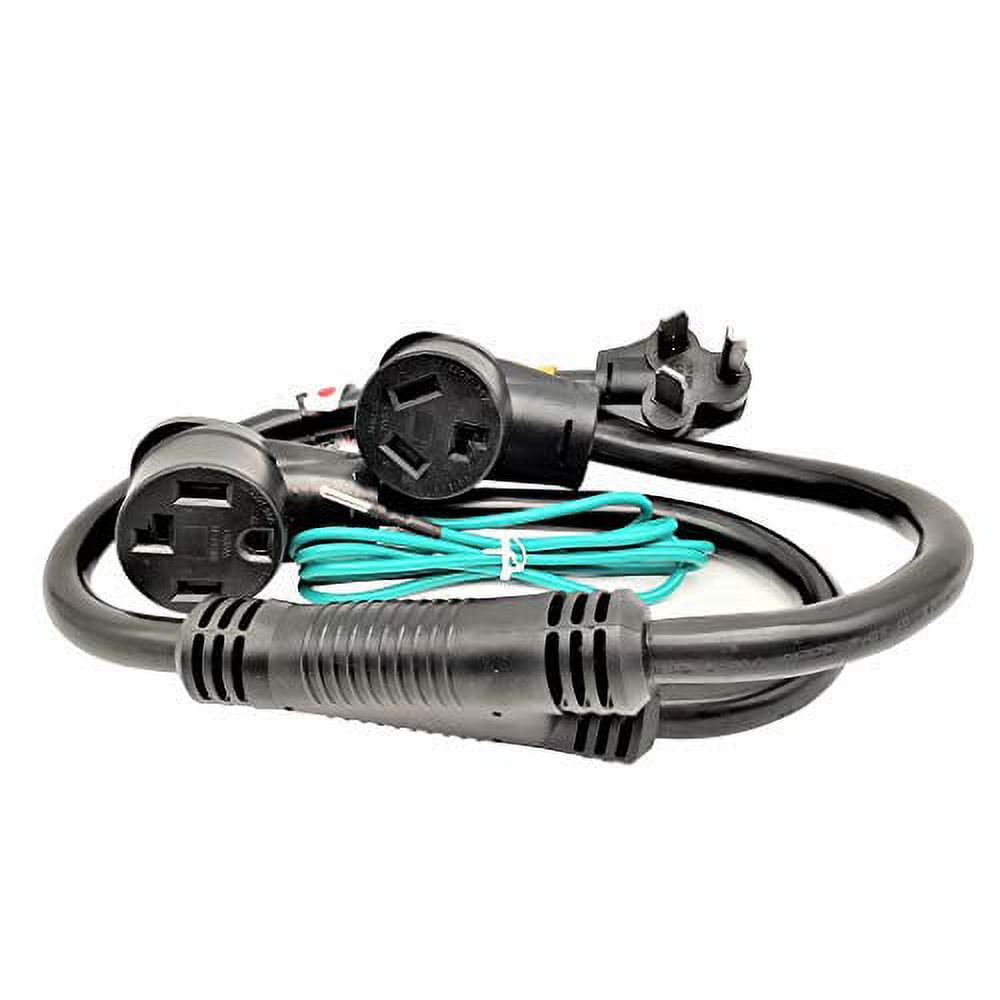 Parkworld 886597 Splitter, NEMA 10-30 Male Plug to 14-30 ＆ 10-30 Female Receptacle, Dryer 30 AMP 3-prong Y Adapter Cord