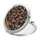 thumbnail image 1 of Espejo de bolsillo pequeño Uxcell para bolso, espejo compacto de maquillaje plegable y aumentador plateado para mujeres, bolso, viaje, chicas, regalo (Negro/Dorado, 2.8 pulgadas), 1 of 7