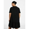 thumbnail image 4 of Terra & Sky Women's Plus Size Tier Tee Dress with Short Sleeves, Size 0X-5X, 4 of 5