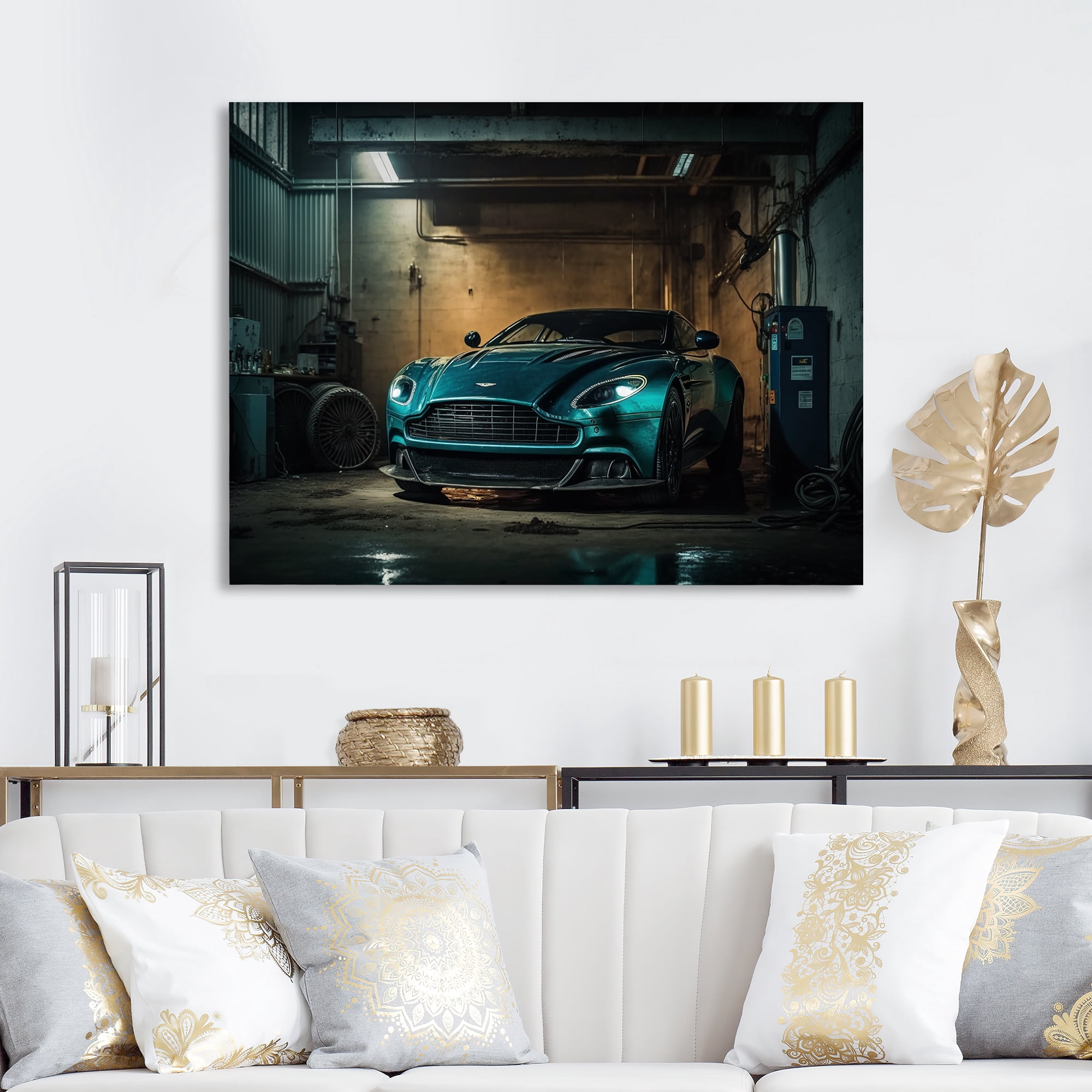 Designart Aston Exotic Car Photography Canvas Wall Art
