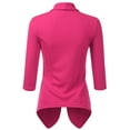 thumbnail image 3 of Doublju Women's Lightweight Thin 3/4 Sleeve Open Front Blazer with Plus Size, 3 of 4