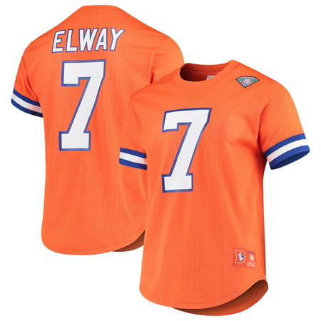 John Elway Denver Broncos Mitchell & Ness Mesh Retired Player Name & Number Top -
