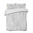 thumbnail image 2 of Quilts Twin Size, Geometric, Soft Comforter Bedding Set for Bed, Modern Abstract Stripes Mountain Line Art Lightweight Quilted Bedspread with Pillow Cover(2 Pieces) for All Season, 68x86 Inch, 2 of 6