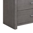 thumbnail image 4 of Benjara Wane Tall Dresser Chest with 4 Drawers, Metal Handles, Gray Wood Finish, 4 of 6