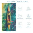 thumbnail image 2 of Colorful Kayaks Glide Across The Lake Oversized -Washed Lightweight Quick Dry Beach Towels - 32"x63", 2 of 7