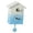 Blue, variant on DOLITY Wall Clock Cuckoo Chime Silent Accessory for Living Room Kid'S Room Cafe Bar Yellow