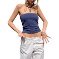 thumbnail image 2 of Fortune Women Strapless Tube Tops Off Shoulder Sleeveless Crop Tops Backless Slim Fit Tanks, 2 of 9