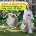 thumbnail image 4 of Simply Cool Reusable Bags Large Shopping Bags for Groceries Tote Bag Bulk, Printed 50-Pack, 4 of 11