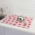 thumbnail image 5 of JUSIP Strawberry Pink Dish Drying Mat For Kitchen Counter XL, Microfiber Absorbent Dish Drainer Mat With Hanging Loop Reversible Dish Drainer Mats Countertops Protector Pad Kitchen Accessories, 5 of 9
