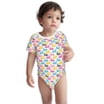 thumbnail image 3 of Daiia Colorful Rabbit Printed Unisex-Baby Short Sleeve Onesies Bodysuits Baby Climbing Clothes Soft and Comfortable Romper with Expandable Shoulder Design-9M, 3 of 8