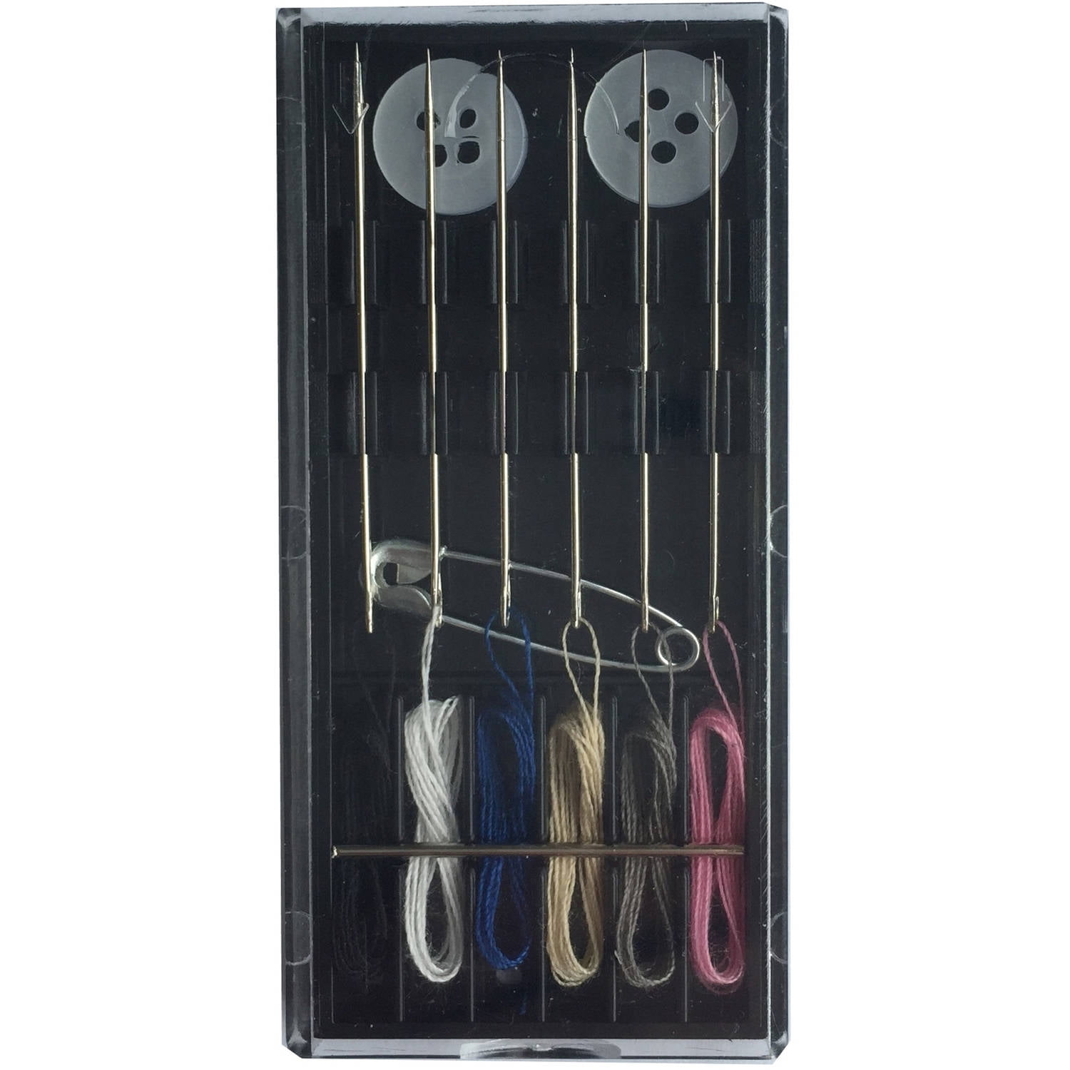 Small Sewing Travel Kit, 9 Piece notions in one black case 