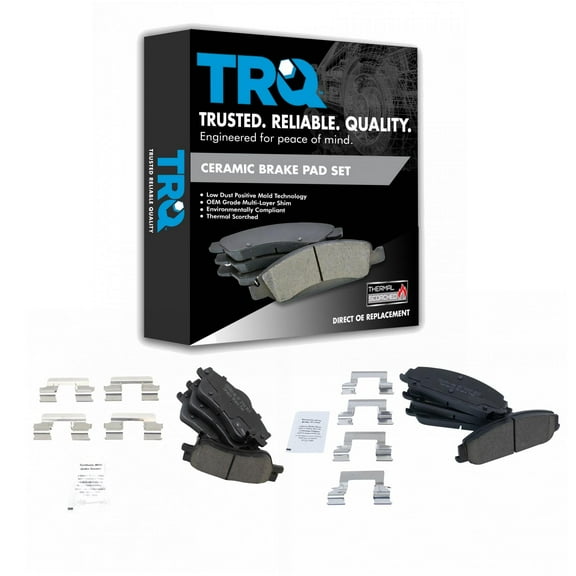 TRQ Front & Rear Ceramic Disc Brake Pad Kit for 2008-2009 Pontiac G8 New BFA20287