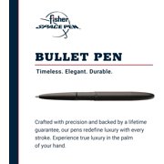 Fisher Space Pen Bullet Pen, Ballpoint, Brass, Matte Black, Black Ink, Gift Box