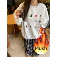 thumbnail image 1 of ADAgirl-Sudadera con capucha con estampado gráfico de muñeco de nieve para mujer, sudaderas navideñas Kawaii de gran tamaño, ropa de invierno Cutecore de manga larga, novedad, 1 of 5
