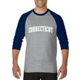 thumbnail image 1 of Artix - Mens Raglan Sleeve Baseball T-Shirts - Connecticut, 1 of 5
