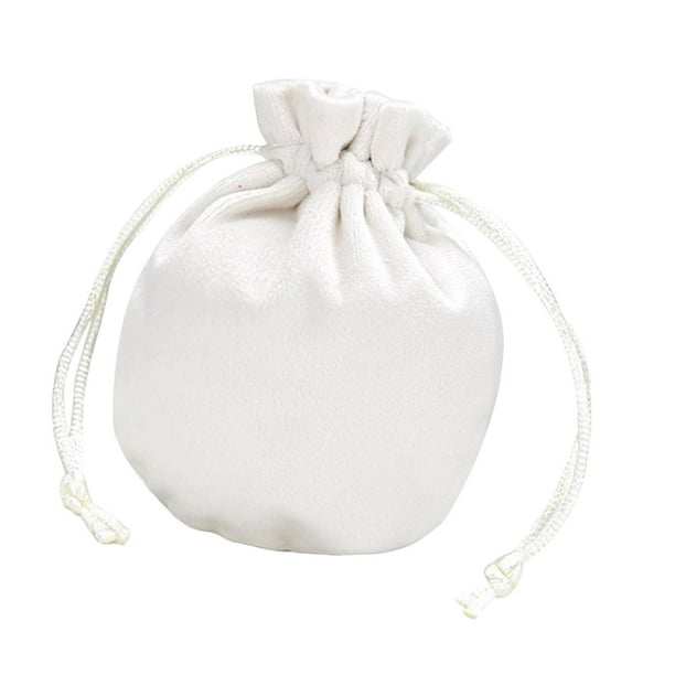 Bolsa de terciopelo con cordón para joyería, ideal como regalo de Navidad o para amuletos. Beige 95x115cm
