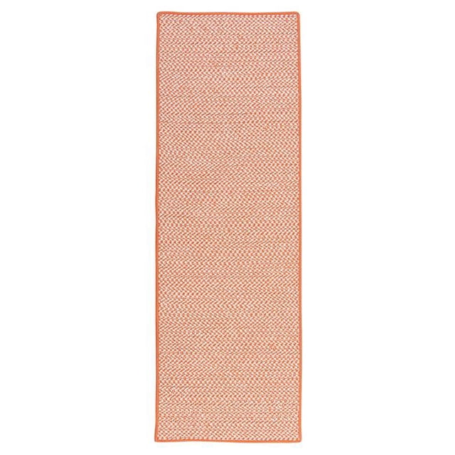 Colonial Mills Rug HB19R030X108S 2 ft. 6 in. x 9 ft. Herringbone Mudroom Braided Runner Rusted Orange
