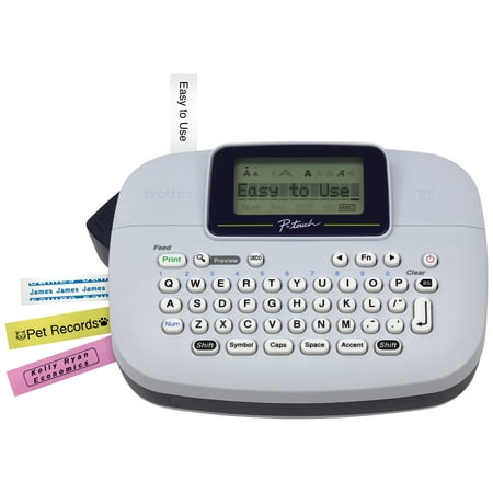 Brother P-touch, PTM95, Handy Label Maker, 9 Type Styles, 8 Deco Mode Patterns, White