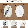 thumbnail image 3 of Canvas Wall Art Heron Bird Wild Animal Modern Art Boho Relax Cozy Heron Graceful Oval Framed Canvas Prints Vintage Wall Hanging Decor for Home Office Nursery Family Gift 8.6"x11.4", 3 of 7