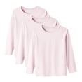 thumbnail image 2 of 3 Pack Girls Long Sleeve Shirts Soft Cotton T-Shirts Crewneck Basic Tees for Kids and Teen Girls Tops Clothes, 2 of 7