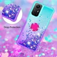 thumbnail image 5 of Slim Fit Phone Case for Redmi Note 12s, Bling Shiny Quicksand Effect TPU Bumper Case with Four Corners Heavy Anti-Fall Protection Case for Redmi Note 12s,Blue Purple, 5 of 14