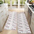 thumbnail image 4 of Kitchen Rugs Sets Of 2,White Christmas Tree Pattern Anti Fatigue Kitchen Mat Rugs Non Slip Washable,Decorative Kitchen Floor Mats for Kitchen,Sink,Laundry,17"X47", 4 of 5