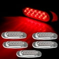 thumbnail image 2 of ECCPP 5Pcs Red Oval Oblong Sealed LED Turn Signal and Parking Light Kit with Light, Grommet and Plug for Truck Trailer RV, 2 of 5