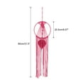 thumbnail image 2 of Uxcell 80 cm Iron Ring Macrame Dream Catchers Handmade Woven Cotton Dream Catcher for Decoration Rose Red, 2 of 6