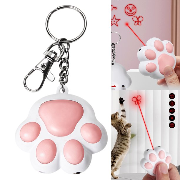 Para Gatos Láser Recargable USB para Gatos Interior (Blanco)