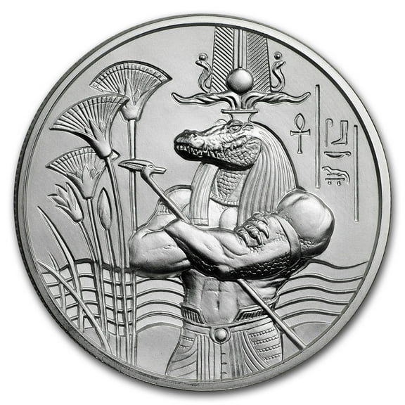 2 oz Silver UHR Round - Egyptian Gods Series: Sobek